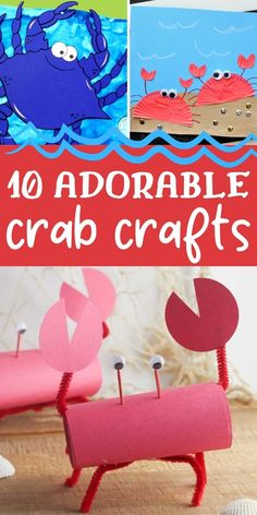 crab crafts for kids that are easy to make