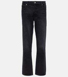 Classic Washed Black Rigid Denim Jeans, Modern Black Jeans With Straight Hem, Black Cropped Straight Hem Jeans With Five Pockets, Black Cropped Jeans With Straight Hem, Black Cropped Jeans With Five Pockets, Washed Black Rigid Denim Jeans With Five Pockets, Washed Black Jeans With Straight Hem And Five Pockets, Classic Washed Black Jeans, Modern Black Straight Jeans