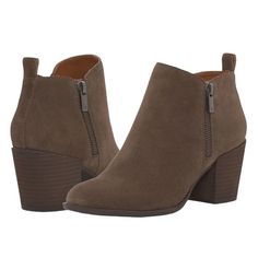 Lucky Brand Basel Suede Ankle Mid Bootie In Carafe Stacked Block Heel Side Zip Nwt New With Tag/No Box Add Some Versatility To Your Chic Style In The Lucky Brand Baselmid Booties. Basel Mid Bootie Size 8.5 Color: Carafe Taupe Suede Leather Upper Functional Zippers On Both Sides Almond Toe Stacked Block Heel Pull Tab In Back Synthetic Outsole Made In Brazil *Stock Photos Are For Styling And Fit Only, Not Color Please See Photos For Approximate Measurements And Details Smoke And Pet Free Home Bund Teacher Student, Western Booties, Trendy Chic, Lace Up Booties, Lucky Brand Shoes, Pink Suede, Distressed Black Jeans, Womens Ankle Boots, Brand Shoes