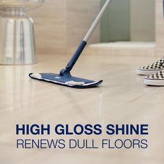 high gloss shine reews dull floors with the help of a professional cleaning machine