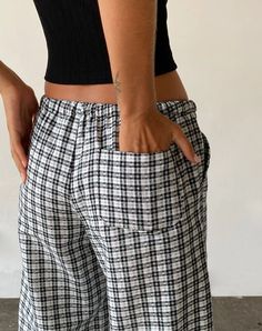 Brandy Check Wide Leg Trousers | Lirura – motelrocks-com-us Trendy Plaid Bottoms For Day Out, Summer Plaid Wide Leg Bottoms, Summer Wide Leg Plaid Bottoms, Summer Plaid Wide-leg Bottoms, Casual Plaid Wide-leg Bottoms, Wide-leg Plaid Bottoms With Pockets, Plaid Wide-leg Pants With Pockets, Check Trousers, Spring Break Outfit