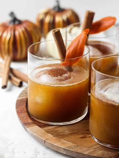 Pumpkin bourbon cocktail. Fall Drink