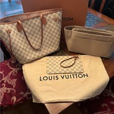 Louis Vuitton Neverfull Mm Damier Azur And Pouch! Perfect Christmas Gift For Someone Or Yourself! Excellent Condition. Purse Insert, Dust Bag And Storage Box Included. Questions? Leave A Comment Below! Neverfull Mm Damier Azur, Purse Insert, Louis Vuitton Neverfull Mm, Neverfull Mm, Damier Azur, Vuitton Neverfull, Louis Vuitton Bags, Perfect Christmas Gifts, Perfect Christmas