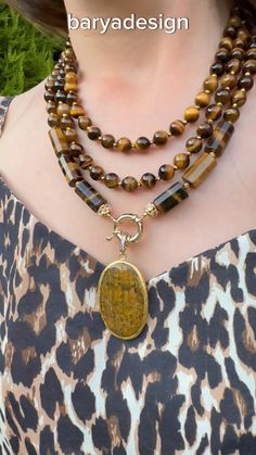 Tigers Eye Necklace, Bohemian Style Gemstone Jewelry, Multistrand Statement Necklace, Elegant Accessory for Women, Gift for Her Tigers Eye Necklace, Necklace Elegant, Necklace Gemstone, Tigers Eye, Elegant Accessories, Multi Strand Necklace, Eye Necklace, Multi Strand, Tiger Eye