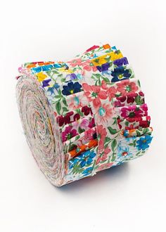 a roll of fabric with flowers on it and the price is $ 12 99 at ebay