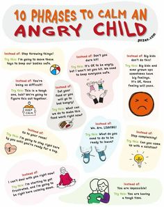 an angry child's guide to help them learn how to use the wording