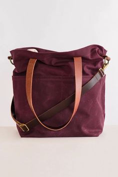 waxed canvas crossbody tote – Quince & Co. Yarn Guide, Knitting Notions, Zippered Tote, Yarn Shop, Waxed Canvas, Crossbody Tote, Fine Wine, Quince, Crochet Bag