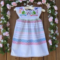 So Cute !! Mexican Dress Hand Embroidered Fabric: It’s Hand Made In Waist Loom ( Fresh And Great For Hot Summer ) New - No Tags - Handmade Care : Hand Wash Or Dry Cleaning Do Not Washing Machine Measurements: Length: 24” Armpit To Armpit: 13” Armhole: 8” ( Very Open ) Cute Multicolor Embroidered Spring Dress, White Cotton Dress With Machine Embroidery, Cute Multicolor Embroidery Spring Dresses, Cute White Dress With Embroidered Hem, Cute Embroidered White Dresses, Cute White Embroidered Dresses, Cute White Dress With Floral Embroidery, Mexican Embroidered Dress, Mexican Dress