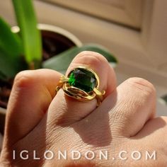 Green is one of the five colours that looks good on everyone? This ring is perfect for adding a pop of colour to your everyday looks! Perfect gift for Sister, Daughter, Girlfriend, Mom or even just to treat yourself. More of my work on my Etsy store here: https://www.etsy.com/shop/iglondonbyelissa ♥Materials: Stainless steel  18k gold plated ♥Dimensions: Sizes - one size ♥Packaging:  comes with our velvet bag with a bow or box tied with ribbon and bow, so your item is ready to be gifted. ♥Handma Modern Gold Emerald Ring Gift, Trendy Green Rings As A Gift, Green Open Ring For Gift, Modern Emerald Rings As A Gift, Modern Green Rings For Everyday Wear, Trendy Green Rings For Everyday Wear, Modern May Birthstone Rings As Gift, Modern May Birthstone Rings For Gifts, Modern Rings For May Birthstone Gift