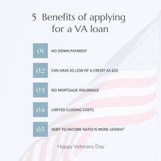 the benefits of applying for a va loan