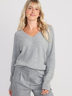 Saw this on Old Navy: Basic Streetwear, Cocoon Sweater, Quick Crochet Patterns, Sweater For Women, Quick Crochet, Rip Curl, Petite Size, V Neck Sweater, Grey Sweater