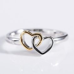 Double Heart Ring-Lovely Hollow Double Heart Cross Rings For Woman- Double Heart Sterling Silver Ring-Double Heart-14K Solid Gold Heart Ring -->Ring details: - Theme : Romantic Wedding & Engagement - Shape- Heart  - Heart Size : 6 mm - Weight: 2 gram approx (Note:- Weight can be more or less according to the size of the ring) - Metal Type: 925 Sterling Silver, also available in 14K White Gold,14K Rose Gold,14K Yellow Gold - Ring Size: I offer more than one (Contact us if your ring size is not av Valentine's Day Double Heart Rings, Valentine's Day Promise Midi Rings, Dainty Midi Rings For Valentine's Day Promise, Valentine's Day Promise Midi Rings Open Ring, Valentine's Day Promise Midi Rings, Open Ring Style, Double Heart Ring For Valentine's Day, Adjustable Double Heart Rings For Valentine's Day, Valentine's Day Promise Stackable Rings, Double Heart Promise Ring For Mother's Day