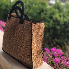 Crochet travel tote bag knitted with paper rope.  You can also carry this Large market bag by hand.  But I put an adjustable leather handle that you can carry on your shoulder if you want.   If you want this bag, you can use it in the city, if you want to go to the beach, if you want to go to the grocery store.   Mothers with children may also have a preference. This two color boho style bag is 100% handmade.   There may be a tonal difference in the color of the strands. Dimensions of the bag he Bohemian Straw Tote Bag For Travel, Bohemian Style Straw Tote Bag For Travel, Bohemian Jute Shoulder Bag For Shopping, Bohemian Natural Beach Bag For Shopping, Natural Bohemian Beach Bag For Shopping, Bohemian Straw Bag With Double Handle For Travel, Bohemian Crochet Tote Bag For Travel, Bohemian Tote Beach Bag For Shopping, Bohemian Crochet Bag With Leather Handles For Beach Season