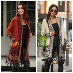 Product Name: Ethnic Bohemian Style Tassel Cardigan Sweater Coat Item NO.: 6707689947239 Weight: 0.5 kg = 1.1023 lb = 17.6370 oz Category: Clothing> Women> Jackets & Coats Creation Time: 2022-11-16 Style: Casual,Boho & Vacation Fit: Loose Pattern: Printed Element: Fringe Top Length: Long Sleeve Type: Regular Sleeve Length: Long Sleeve Material: Acrylic fiber Material Composition: 51%-70% Pattern Type: Abstract pattern Cheap Clothing, Cardigan Sweater Coat, Women Jackets, Fringe Top, Sweater Coat, Boho Casual, Cheap Clothes, Sweater Coats, Leather Jackets