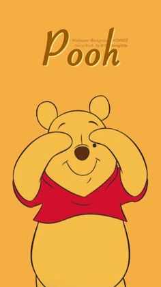 winnie the pooh is holding his head with both hands and it's eyes closed