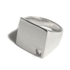 Adorned with four aesthetically pleasing right angles, the 'Edward' is our square shaped signet ring that adds an essence of contemporariness and class with a 4mm white topaz. Made in Sterling Silver, White Bronze, and Yellow Brass along with your choice of finishes, this ring can be worn everyday with style and ease. 4mm Inverted Set Princess Cut White Topaz Available in Silver, White Bronze, and Yellow Brass Available in shiny or satin finish Made in New York City Made to order, please allow 5-10 business days for production Ankle Jewelry, Arm Jewelry, Top Rings, Birthstone Necklace, Ear Jewelry, Aesthetically Pleasing, White Ring, White Topaz, Signet Ring