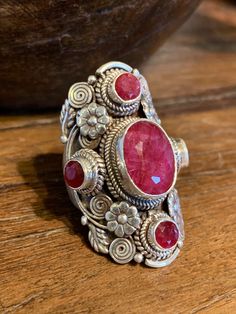 Ruby Flower Ring - Floating Lotus Luxury Flower-shaped Ruby Ring, Flower Gemstone Ring, Traditional Flower Design, 1st Chakra, Afro Jewelry, Ruby Flower, Traditional Flower, Basic Instinct, Chic Earrings