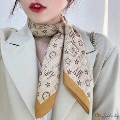 Bird In Bag - New 90 simulated silk square scarf flow big brand temperament silk scarf female neck scarf shawl wrap head scarf Wrap Head Scarf, Female Neck, Silk Square Scarf, Shawl Wrap, Neck Scarf, Neck Scarves, Square Scarf, Olivia Mark, Head Scarf