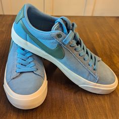 Nike Zoom Blazer Pro Gt Sb Low University Blue/Coastal Size 9.5 Nwob Fj1679-400 Greta Shoes.Nnew And Never Worn But No Box. Fast Shipping. Sporty Light Blue Lace-up Skate Shoes, Nike Blue Skate Shoes With Cushioned Footbed, Nike Blue Sneakers With Gum Sole, Light Blue Low-top Sneakers For Running, Light Blue Low-top Sneakers, Blue Lace-up Skate Shoes With Cushioned Footbed, Blue Low-top Skate Shoes With Gum Sole, Sporty Light Blue Low-top Skate Shoes, Nike Light Blue Skate Shoes With Rubber Sole