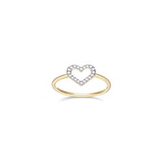 Elevate your style with the PAJ MACAO 14K Yellow Gold Diamond Open Heart Ring, a symbol of love crafted with precision and elegance. 

- Material: 14K Yellow Gold
- Stone: 0.10ctw White Diamond, Round; I-J color, I2 clarity
- Features: Open heart design, Pavé settings, Polished finish
- Size: 7
- Dimensions: Approx. 7.73x7.73mm

This exquisite ring showcases pavé diamonds that shimmer within its open-heart silhouette, offering a touch of minimalist charm. Perfect for wearing alone or as part of Sweet Band, Heart Silhouette, Open Heart Ring, Heidi Daus, Ring Stack, Pave Ring, Gold Stone, Pave Setting, Open Heart