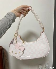 Hello Kitty Bag Aesthetic, Hello Kitty Accessories Aesthetic, Sanrio Handbags, Hello Kitty Handbags, Hello Kitty Bags, Plaid Bag, Hello Kitty Gifts, Images Hello Kitty, Hello Kitty Purse