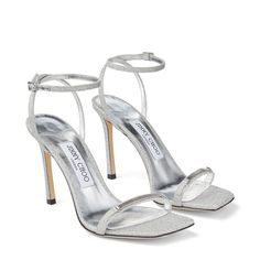 Size: 35-47 It comes with Dust box, Care manual, Tag, and Paper bag.Size Guide: Glitter Sandals, Shoes Luxury, Prom Shoes, Silver Heels, Carrie Bradshaw, Silver Shoes, Designer Sandals, Ankle Straps