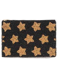 Shiraleah Stars Beaded Zip Pouch Black Beaded Pouch Clutch, Pouch Design, Stadium Bag, Accessories Display, Jewelry Candles, Chic Pattern, Beaded Bag, Framed Gifts, Beaded Bags