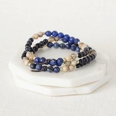 Military Family Mini Bracelet | Honor your family’s story, strength, and resilience through every season and transition of military life. Wear this bracelet as your everyday reminder that you’re connected to your American hero, supported by other military families just like yours, and that you’re not alone on this military family life journey. The perfect meaningful gift for military spouses, military moms, and military girlfriends! Whether you need a little help thriving during deployment, stay Everyday Hand Wrapped Blue Jewelry, Everyday Stackable Blue Bracelets, Blue Round Beads Jewelry For Everyday, Spiritual Blue Bracelets For Everyday, Spiritual Blue Bracelet For Everyday, Blue Jubilee Bracelet For Everyday Wear, Blue Hand Wrapped Bracelets For Everyday, Everyday Blue Jubilee Bracelet, Everyday Blue Hand Wrapped Bracelets