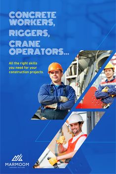 the brochure is designed to look like construction workers