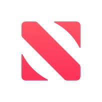 the letter n is made up of red and white lines