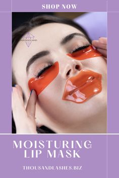 Moisturing Lip Mask Thousandlashes Moisturing Lip Mask helps to eliminate the appearance of all sorts of wrinkles and fine lines in the mouth area by replenishing moisture that keeps the skin looking young. It will gently improve and glam up your client's dry lips during their lash service. Lip Masks, Lash Products, Mask Shop, For Lash, Lash Artist, Lip Mask, Dry Lips, Look Younger, Reduce Wrinkles