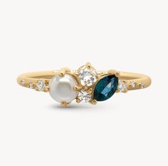 14k Yellow Gold Ring with a Pearl, Moonstone, and lab-Alexandrite. When we first launched Audry Rose, I was living in Santa Monica, surrounded by the beauty of the ocean. This ring was inspired by that cherished chapter of my life where I would watch the moonlight dance on the blue waters every night. I aim to capture those memories in each design, bringing a piece of that tranquil spirit to you. Audry Rose, Floating Diamond Necklace, Ruby Diamond Ring, Fairy Ring, Rose Bracelet, Ruby Diamond Rings, Red Gemstones, Birthstone Pendant, Green Sapphire