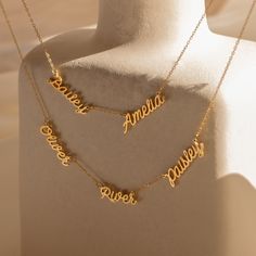 • Material: High Quality Solid 925 Sterling Silver• Dimensions: Depending on your font choice, height sizes range from 3mm to 4mm lowercase.• Distance between three names: 3cm• Finish: Sterling Silver ∙ 18K Gold ∙ Rose Gold SKU: HH-NH05F99 Grandmother Gifts, Custom Name Necklace, Everyday Outfit, Perfect Gift For Mom, Rose Gold Necklace, Gifts For New Moms, Silver Roses, Silver Rose Gold, Name Necklace