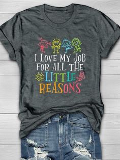 I Love My Job Teacher Shirts Easy 30 day return policy Hogwarts Letter, I Love My Job, Teacher Outfits, Letter T, Love My Job, Teacher Tshirts, My Job, School Shirts, Work Shirts