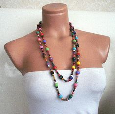 rainbow necklace, Wooden Beaded Necklace, neck wrap Gift for woman, colorful beaded necklace, girls Multicolor Hippie Necklace With Wooden Beads, Multicolor Wooden Beads For Festival, Multicolor Hippie Necklaces With Wooden Beads, Colorful Wooden Beads Necklace For Beach, Bohemian Multicolor Wooden Beads, Bohemian Rainbow Beaded Necklaces With Wooden Beads, Bohemian Rainbow Beaded Necklace With Wooden Beads, Multicolor Long Beaded Necklaces With Wooden Beads, Multicolor Beaded Long Necklace With Wooden Beads