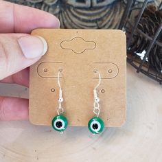 Blue Evil Eye means karma and fate protection, calm and relaxation to counteract chaos or agitation. Bead are resin handmade. Eye Meaning, Evil Eye Earrings, Blue Evil Eye, Pretty Lights, Eye Earrings, Green Item, Handmade Business, Cute Earrings, Evil Eye