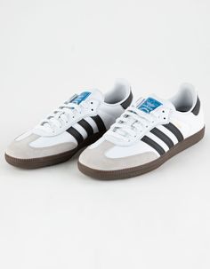 ADIDAS Samba ADV Shoes - WHITE | Tillys White Sambas Outfit, Adidas Samba White, Adidas White Shoes, Dream Shoe, Summer Wishlist, Samba Shoes, Adidas Sambas, Flannel Sweatshirt, Graphic Trends