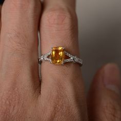 This is a gorgeous handmade creation. Its beauty is its simplicity & Elegance. The 6*8mm cushion cut natural citrine is crafted in sterling silver with rhodium plated. It's made to order and it will take about 7-10 days to make it. All item is sent in a beautiful gift box You can realize more lovely stuff clicking the link https://www.etsy.com/shop/knightjewelry?refshopsection_shophome_leftnav Please leave the correct address and you phone number for delivering successfully. Yellow Citrine Cushion Cut Ring, Citrine Cushion Cut Jewelry For Anniversary, Citrine Gemstone Rings In Cushion Cut, Citrine Cushion Cut Gemstone Rings, Cushion Cut Citrine Gemstone Rings, Cushion Cut Citrine Rings As Gift, November Birthstone Ring, Citrine Ring, Natural Citrine