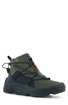 Take to the streets or get off the grid in this waterproof performance boot crafted with a zip closure and multidirectional lugged sole. Waterproof: protects against rain, puddles and slush to keep feet dry in wet conditions Front zip closure Removable, cushioned insole Textile and synthetic upper/textile lining/rubber sole Imported Modern High-top Boots For Outdoor, Durable High-top Boots For Streetwear, Durable High-top Streetwear Boots, Modern High-top Boots For Outdoor Activities, Durable Nylon Boots For Functional Use, Weatherproof Nylon Boots, Waterproof Techwear Boots For Outdoor Work, Durable Functional Boots For Streetwear, Functional Weatherproof Nylon Boots