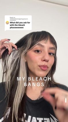 Ash Calo on TikTok Bleached Bangs, Bleached Hair, Hair Inspo, Bangs, Ash, Bleach, Hair, Beauty