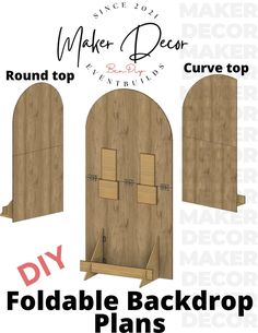 the foldable back drop plans for making wooden doors