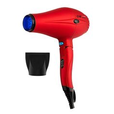 CHI 1400 Series Foldable Compact Hair Dryer What It Is CHI 1400 Series Foldable Compact Hair Dryer features a powerful and lightweight 1400W DC motor that performs like a full-size dryer that produces professional blow outs, eliminating frizz and drying hair for a shinier, healthy style on the go. What You Get CHI 1400 Series Foldable Compact Hair Dryer CHI Nozzle Concentrator CHI Travel Bag What It Does Rapid Clean Technology: Blue LED light's antimicrobial properties offer cleaner air during s The Chi, Healthy Style, Clean Technology, Red Bedding, Blue Led Lights, Fun Shots, Dc Motor, Air Cleaner, Red Ruby