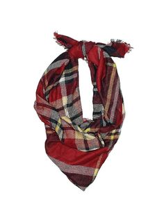 Assorted Brands Scarf Size: One Size Accessories - used. 1% Spandex, 99% Cotton, Plaid | Scarf: Red Plaid Accessories Plaid Accessories, Branded Scarves, Red Scarf, Red Scarves, Burgundy Red, Red Plaid, Plaid Scarf, Scarf Accessory, Women Handbags