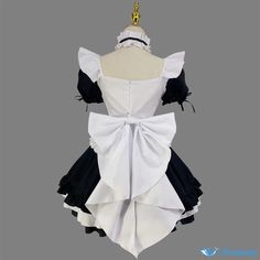 OrcaJump - Game costumes black and white chocolate maid lolita princess dress - Final Sale Short Maid Dress, Black Cosplay Costume With Ruffles, Fitted Black Cosplay Costume With Ruffles, White Dress For Costume At Cosplay Events, Black Dress For Cosplay Events, Black Dresses For Fancy Dress Cosplay Events, White Fitted Cosplay Costume For Fancy Dress, Fitted White Cosplay Costume For Fancy Dress, White Costume Dress With Attached Cancan