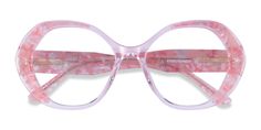 Pink geometric eyeglasses available in variety of colors to match any outfit. These stylish full-rim, large sized acetate eyeglasses include free single-vision prescription lenses, a case and a cleaning cloth. Cute Glasses For Women, Pink Glasses Frames, Cool Glasses Frames, Unique Glasses Frames, Geometric Eyeglasses, Glasses Inspiration, Big Glasses, Pink Eyeglasses, Unique Glasses