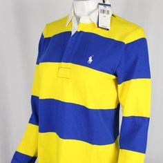 Small - Chest Measures 18.25" Across From Armpit To Armpitlength 25" Brand New With Tags Polo Ralph Lauren Women's Striped Cropped Jersey Rugby Shirt Long Sleeve Size Small Yellow Color Block Long Sleeve Top, Cropped Jersey, Polo Ralph Lauren Women, Striped Jersey, Ralph Lauren Long Sleeve, Long Sleeve Polo Shirt, Hooded Shirt, Cotton Pullover, Womens Long Sleeve Shirts