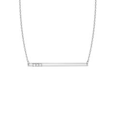 Gold Bar Necklace With Diamonds 14k White Gold 18k White Gold Front First Necklace With Diamonds, Cvd Diamond, Nature Ring, Gold Bar Necklace, Elegant Color, Diamond Bar, Oval Ring, Oval Rings, Ring Minimalist