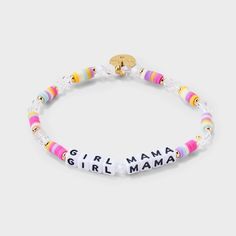 Little Words Project Girl Mama Bracelet - M/L Trendy Round Beads Friendship Bracelets For Mother's Day, Trendy Beaded Bracelets For Mother's Day, Multicolor Name Bracelet For Mother's Day, Trendy Multicolor Friendship Bracelets For Mother's Day, Trendy Multicolor Bracelets For Mother's Day, Trendy Pink Beaded Bracelets For Mother's Day, Playful Multicolor Beaded Bracelets For Mother's Day, Pink Letter Beads Bracelets As Gift For Mom, Multicolor Beaded Friendship Bracelets For Mother's Day