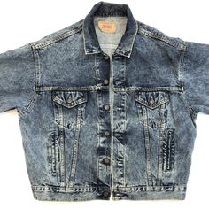 Vintage Levi’s Denim Jacket 1970s made in USA size: XL measurements: armpit to armpit: 26” top of neck to bottom: 27” Vintage Dark Wash Denim Top With Pockets, Vintage Faded Tops For Spring, Light Vintage Tops For Spring, Vintage Dark Wash Relaxed Fit Denim Top, Vintage Relaxed Fit Denim Top With Pockets, Acid Wash Retro Outerwear For Spring, Retro Acid Wash Outerwear For Spring, Vintage Denim Top With Pockets Relaxed Fit, Vintage Denim Blue Tops For Streetwear