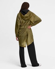 Rainstorms welcome. Addison is a relaxed-fit nylon raincoat for less-than-sunny days. Features a two-way metal zipper and front flap pockets. rag & bone Women's Oversized Fit Jacket | Olive, Large (also in XS,S,M) Spring Utility Waterproof Raincoat, Nylon Raincoat With Pockets For Rainy Season, Utility Waterproof Raincoat For Spring, Travel Windbreaker For Rainy Season With Pockets, Travel Windbreaker With Pockets For Rainy Season, Rainy Season Travel Windbreaker With Pockets, Long Sleeve Nylon Raincoat For Rainy Weather, Utility Nylon Raincoat For Fall, Casual Nylon Raincoat With Storm Flap